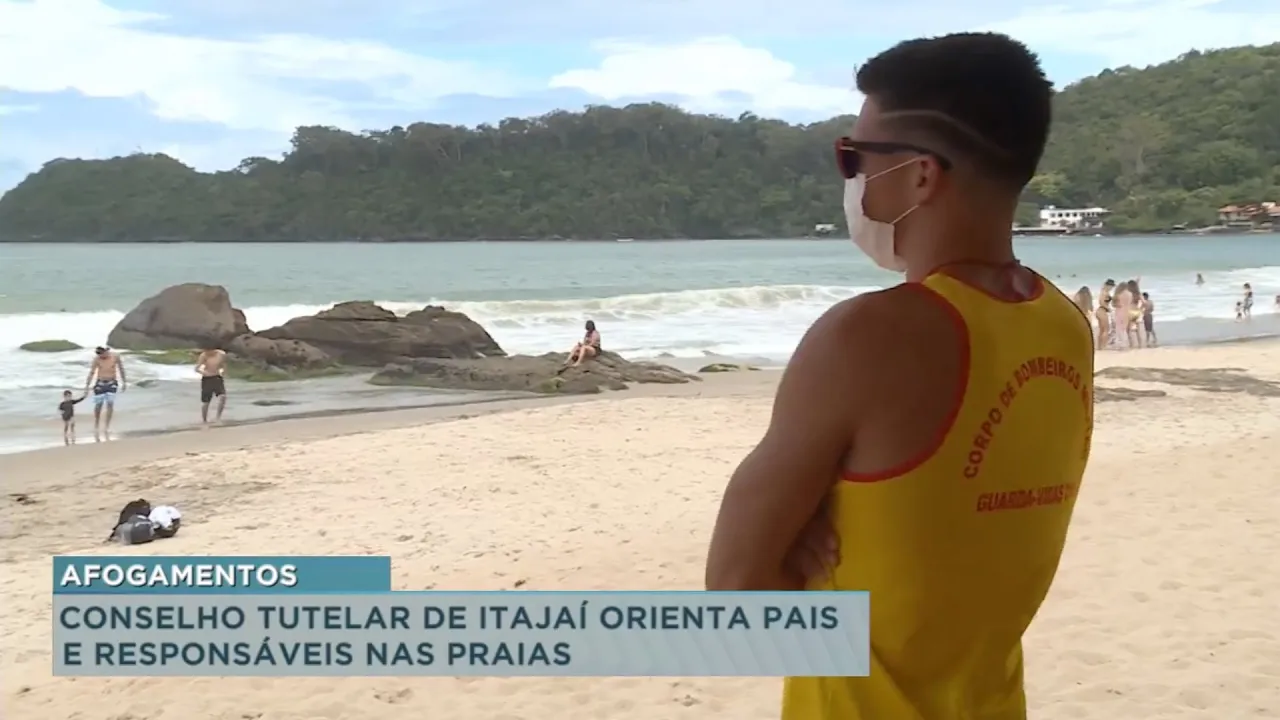 Afogamentos: conselho tutelar de Itajaí orienta pais e responsáveis nas praias