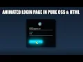 Amazing Animated Login From in HTML Using CSS HTML With Neon button How to Make login page in html