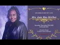 Celebration of Life for Mrs Josie Mae McGhee
