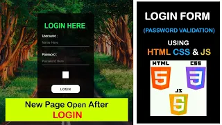 How to make Login form with password validation using HTML CSS JS Step-By-Step Tutorial PraRoz