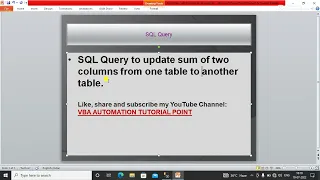 SQL query to update column of one table from another table columns