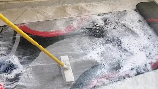 غسيل السجاد باسهل واسرع طريقة فالعالم في اضيق مكان متر متر 