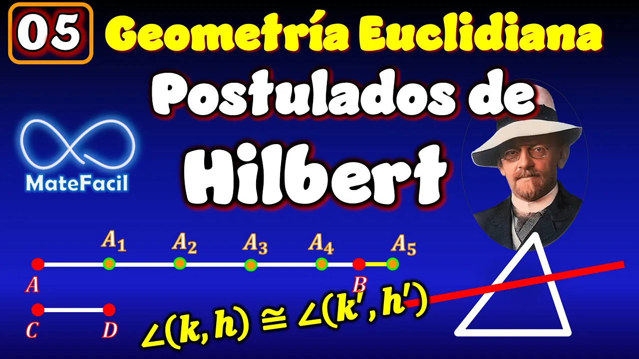 05. Geometría Euclidiana - Postulados (axiomas) de Hilbert - LISTA COMPLETA EXPLICADA