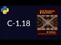 Solution to Data Structures and Algorithms in Python C-1 18