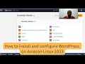 How to install and configure WordPress on Amazon Linux 2023