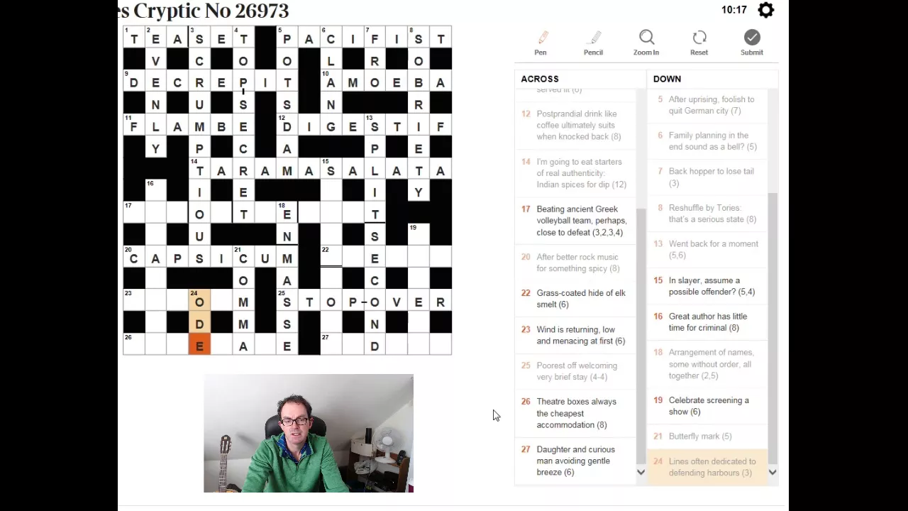 Solving The Times cryptic crossword on 28 Feb 18