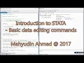 Intro to STATA - Data editing commands