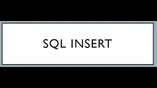 SQL INSERT Statements with two variations