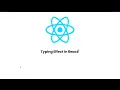 Typing Effect in react