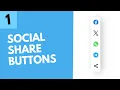 How To Build Social Share Buttons Using HTML CSS and JavaScript Part 1