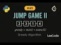 LeetCode 45 Jump Game II Python Solution Greedy Algorithm