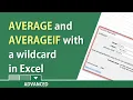 Excel s Average and AverageIf function with wildcards by Chris Menard