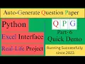 Auto-Generate Question Paper Project Python Excel Interface Part-6 Quick Demo InfoXel