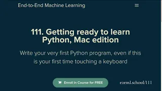 Getting ready to learn Python Mac edition Files and directories