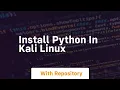 install python in kali linux