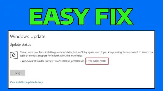 How To Fix 0X80070005 Error Code in Windows 11