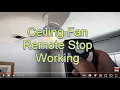 Hampton Bay Ceiling Fan Remote Control UC7083T Stopped Working Try these first