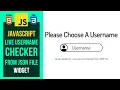 How To Create JavaScript Live Username Checker From JSON File HTML-CSS-JS
