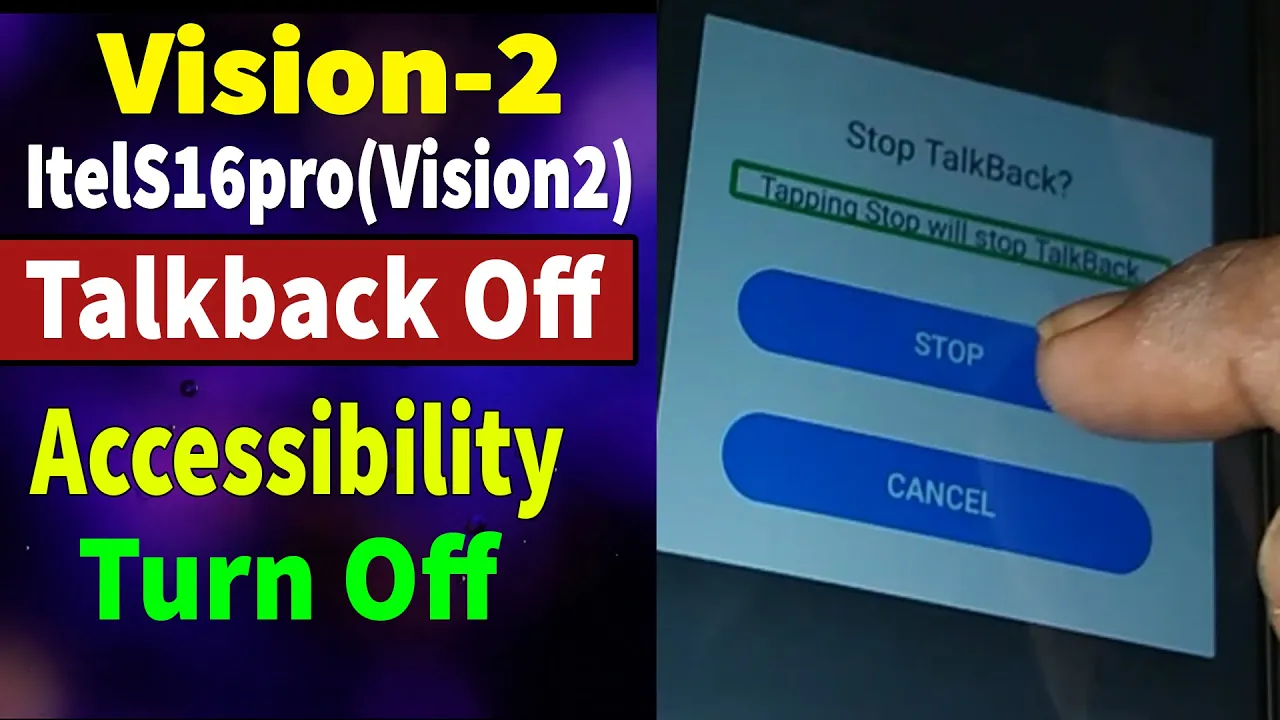Itel S16Pro(Vision2) Turn Off Talk back | Disable Talkback Vision 2 | How To Setting Accessibility
