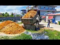 Download Lagu Massive Flooded Landfill Transformed! Dump Truck Unloading soil with Mini Bulldozer