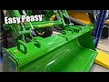 Installing Made In USA JU Fabworks Taskmaster Workmaster Bolt On Hooks - Deere Heavy Duty Bucket