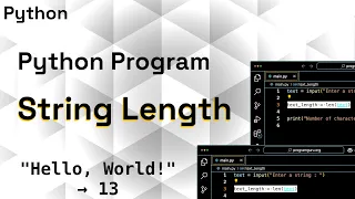 Python Program to Count Number of Characters in a String String Length