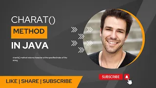 charat Method Java charat Method in string class Java Methods java tutorial for beginners