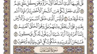 سعد الغامدي سورة الصافات كاملة صوت وصورة مكتوبة صفحة صفحة 
