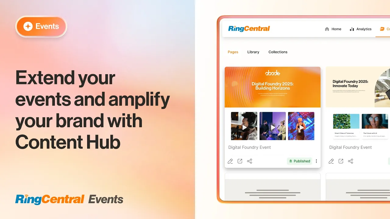 RingCentral Content Hub UI animation video