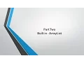 Data Structures - 9 Built in ArrayList Applications