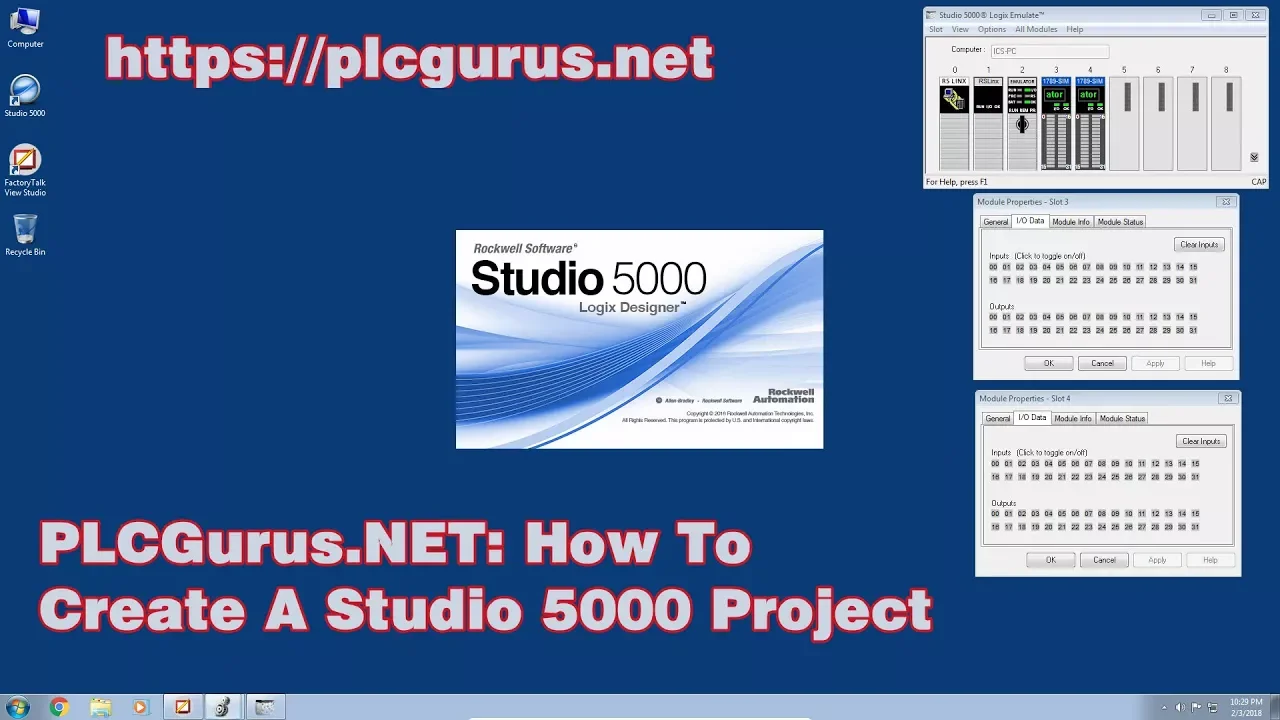 Outline Video PLCGurus.NET - How To Create A Studio 5000 Logix Emulate Project