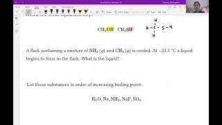 Intermolecular Forces Review Problems