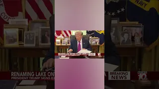 Trump renames Lake Ontario to Lake America