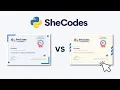 SheCodes Python Basics vs Python Advanced Course Review