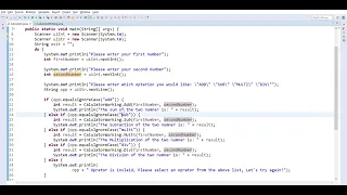 JAVA Calculator