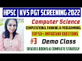 Demo Class-3 TOP 50 PYTHON IMPORTANT QUESTIONS HPSC KVS