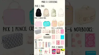 Make your back to school backpack