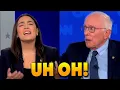 Download Lagu AOC \u0026 Bernie have a full-blown MELTDOWN when asked if AOC plans to primary Chuck Schumer