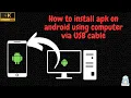 How to install android apk on phone using a computer Via USB cable Fix apk package install error