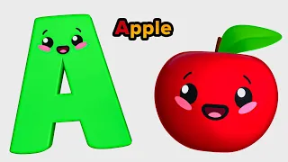 ABC Phonics Song A for Apple A to Z Nursery Rhymes Baby Sensory for Visual Stimulation