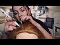 ASMR Lice check Scalp Massage Haircut Hair wash Roleplay