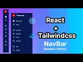 How to make Responsive NavBar in React using tailwind css React JS Tailwind css tutorial