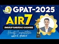 Download Lagu AIR-7,  SWARUP BABURAO KARANDE | GPAT 2025 Topper 🌟 | GDC PRIME Student | Unstoppable GDCians