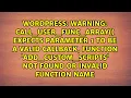 Warning call - user