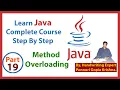 Learn Java Complete Course Step By Step Method Overloading By Ponnuri Gopie Krishna Part 19