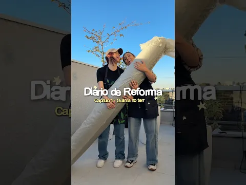 Colocando grama no terraço ✨