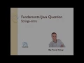 Java Interview Questions - String Intro