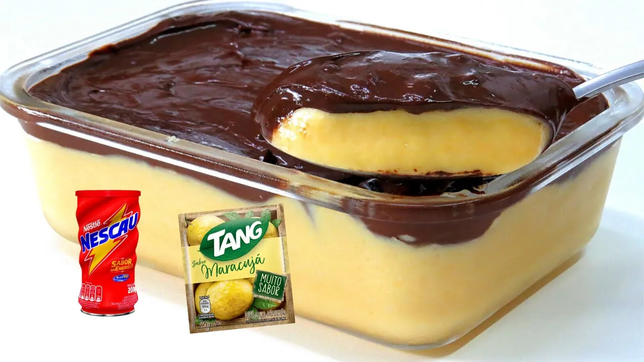 como fazer mousse com suco  em pó da tang. 
