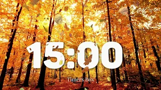 15 Minute Autumn Timer Relaxing Music Bird Sounds Nature for Classroom Focus and Study