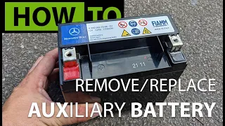 how to remove u0026 replace mercedes auxiliary battery